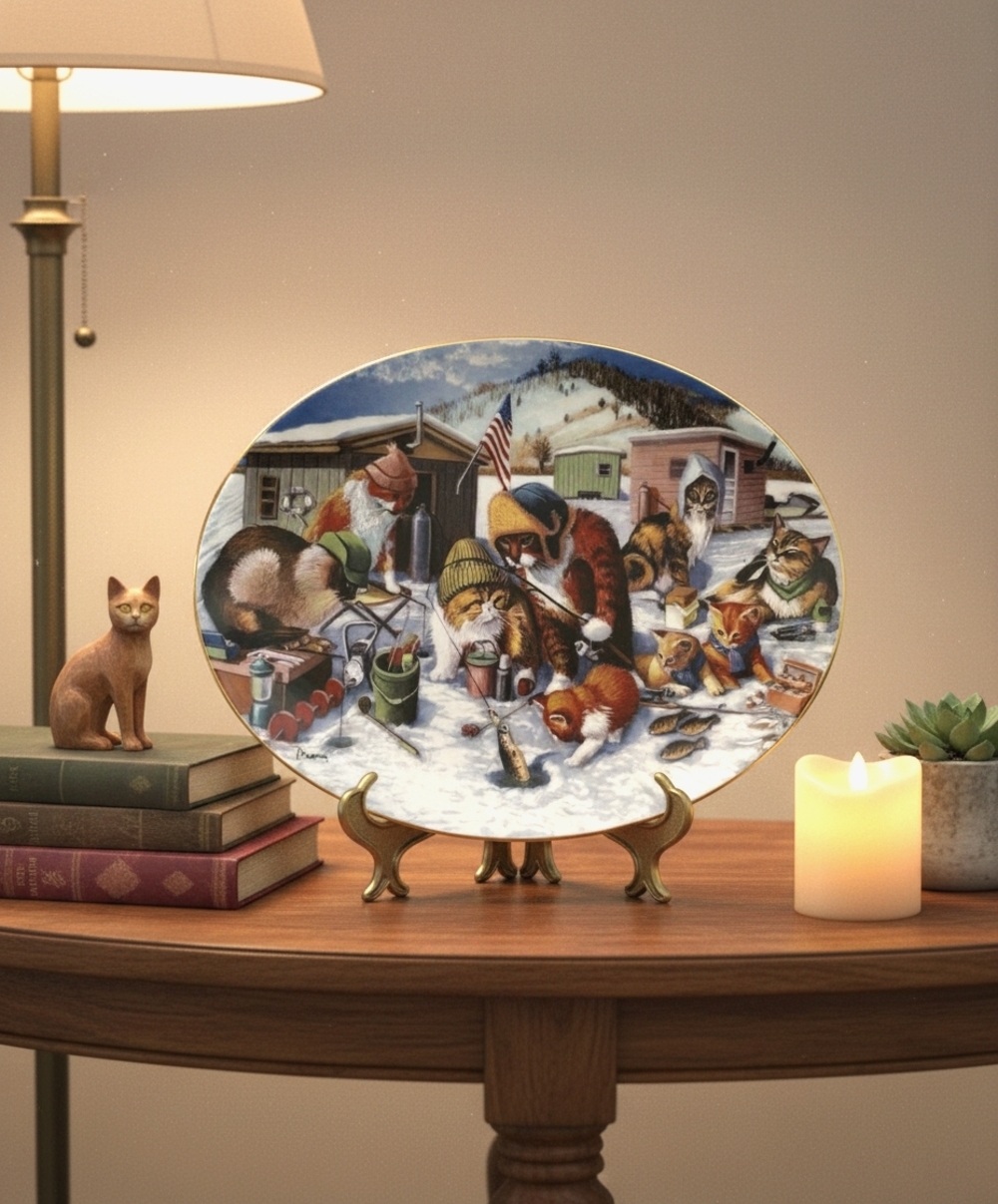 Franklin Mint Cool Cats Bryan Moon Collector Plate Limited Edition Porcelain New